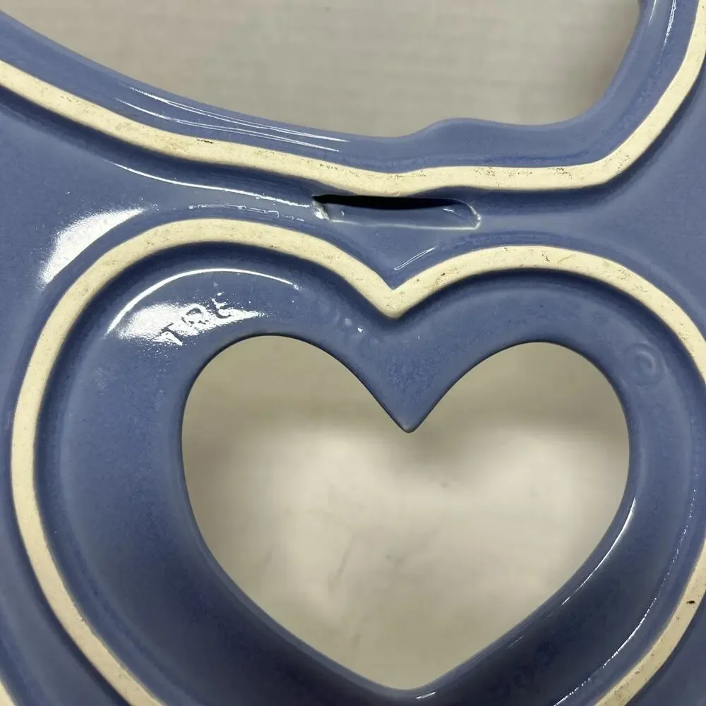 Treasure Craft Ceramic Pale Blue Chicken Hen Trivet Wall Decor Country Heart